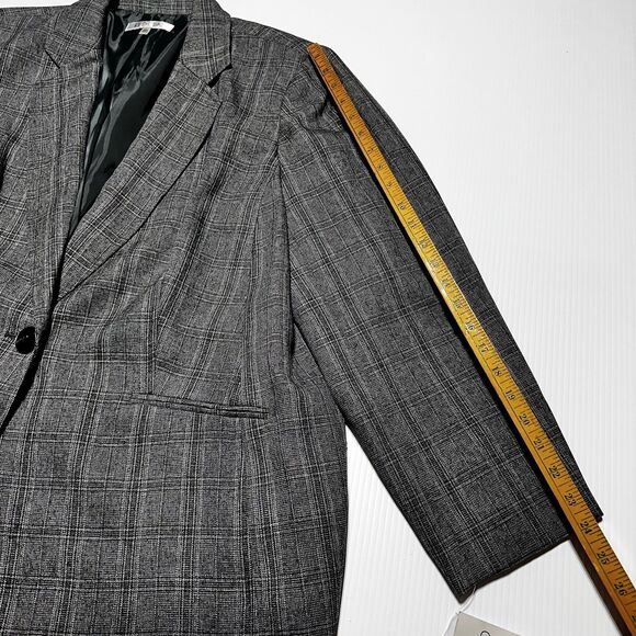 Kasper Blazer Women’s Size 20W Single Button Jacket Glen Plaid NWT - Picture 11 of 11